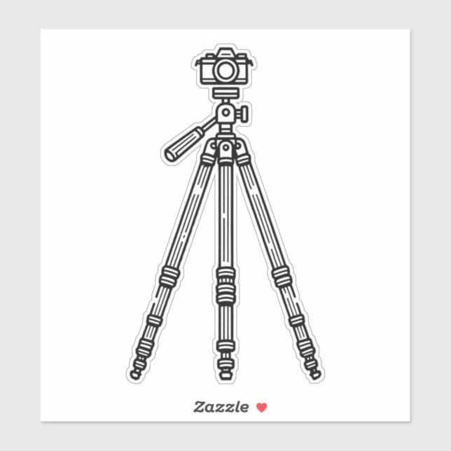 Minimal fotograf-tripod klistermärken (Ark)