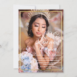 Minimal fotoinbjudan för Quinceanera-Elegant Inbjudningar