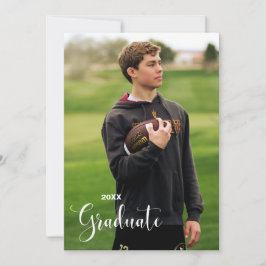 Minimal fotoinbjudan till Studenten och mottagning Meddelande