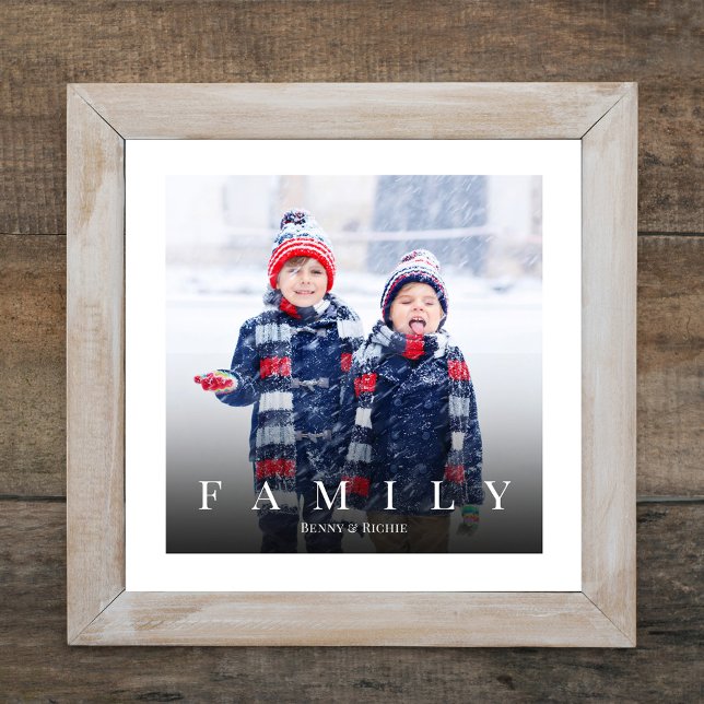 Minimal fotomall för enkel familj fototryck (Simple family customized photo print. )
