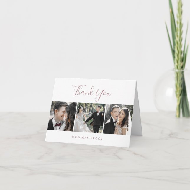 Minimal fotomall för Ro Guld 3 - tackkort (Framsida)