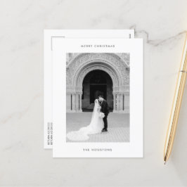 Minimal fotomodern jul helg vykort