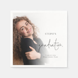 Minimal fotoöverlagring med Studentfesten Namn 202 Pappersservett