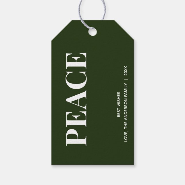 Minimal FRED | Skoggrön semester  Presentetikett (Framsidan)