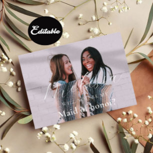 Minimal Frieri av fotoBridesmaid Inbjudningar