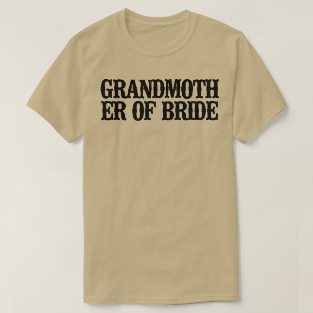 Minimal funny mormor i Bride T Shirt (Design framsida)