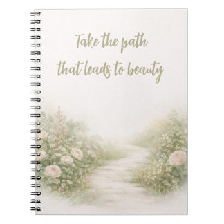 Minimal Garden Path Inspirational Journal Anteckningsbok