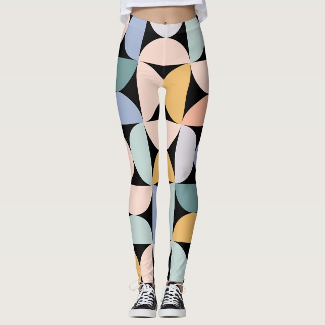 Minimal geometri: Skandinaviska teckningar Poster Leggings (Framsida)