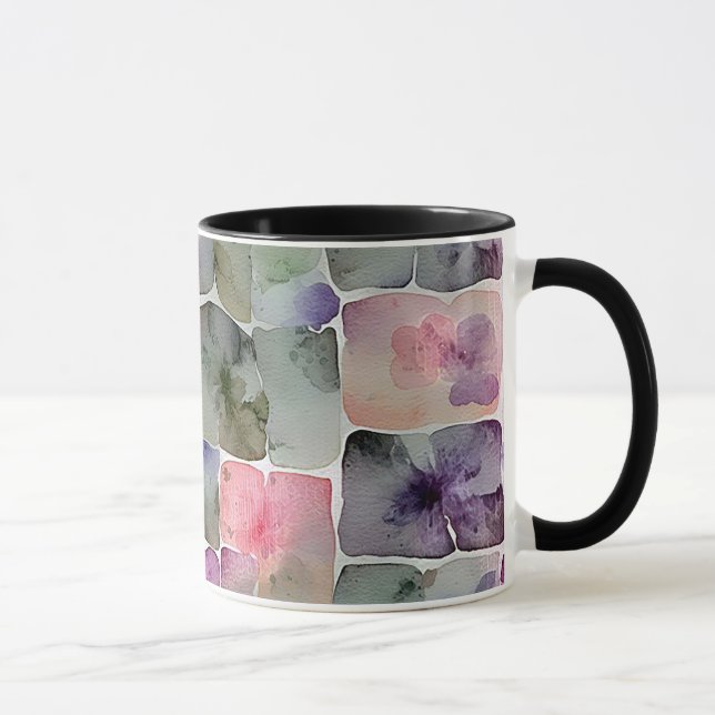 Minimal geometrisk abstrakt mönster 54 mugg (Höger)