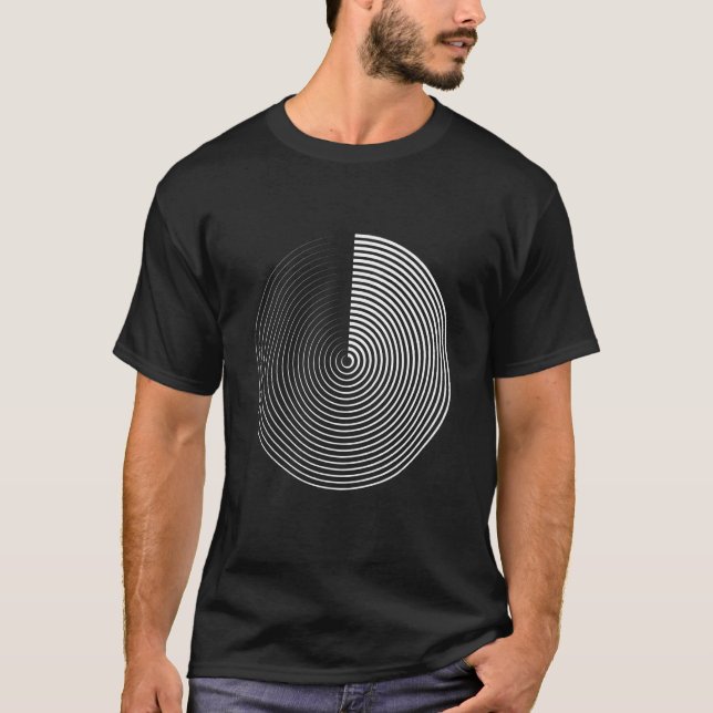 Minimal geometrisk enkel primitiv cirkelformad for t shirt (Framsida)