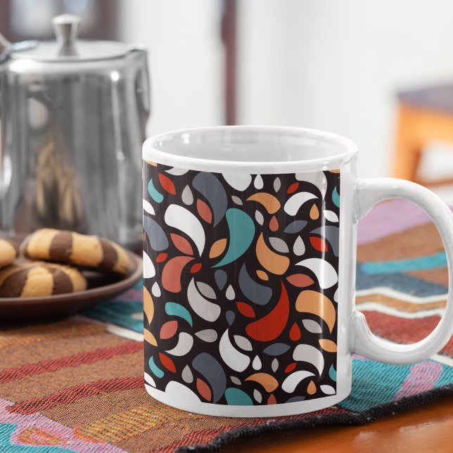 Minimal geometrisk form för abstrakt kaffemugg (Geometric shapes pattern mug)