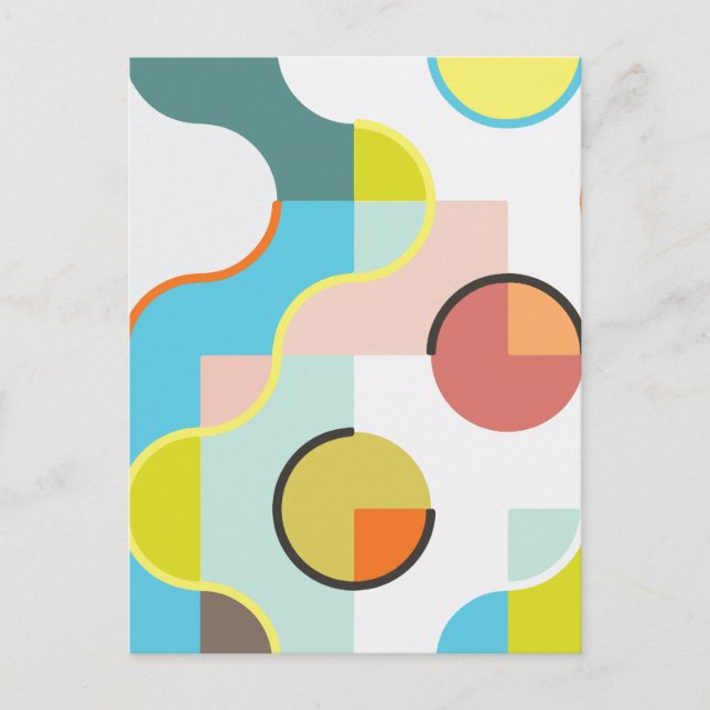 Minimal geometrisk helg vykort (Framsida)