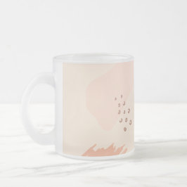 Minimal geometrisk jordform botaniskt frostad glasmugg