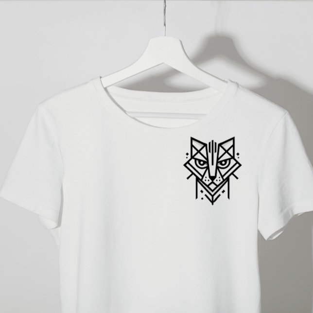minimal geometrisk katt t shirt (Skapare uppladdad)