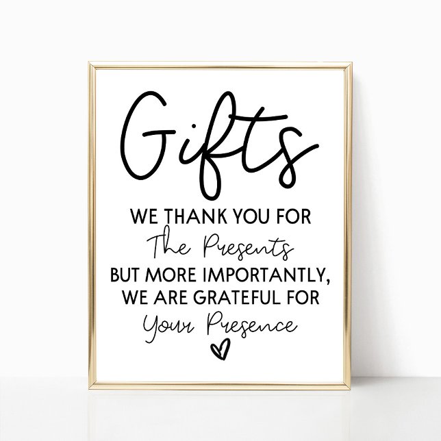 Minimal Gift Bord-signal för Bröllop Möhippa Poster (Skapare uppladdad)