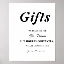 Minimal Gift Bord-signal för Bröllop Möhippa