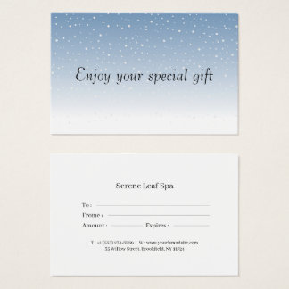 Minimal Gift Certificate Card for Small Businesses Visitkort