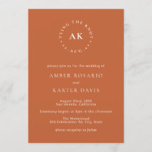 Minimal Gifter sig monogram för bränd Orange