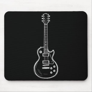 Minimal gitarr linjearbeten Rolig musikälskare Git Musmatta