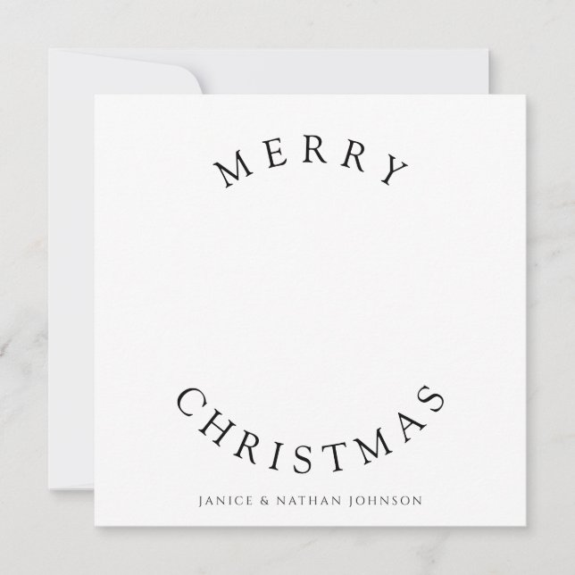 Minimal Glad Jul Foto  Julkort (Framsida)