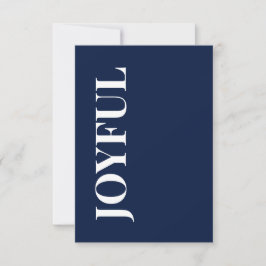 Minimal GLAD | Marinblå Julhälsning Kort