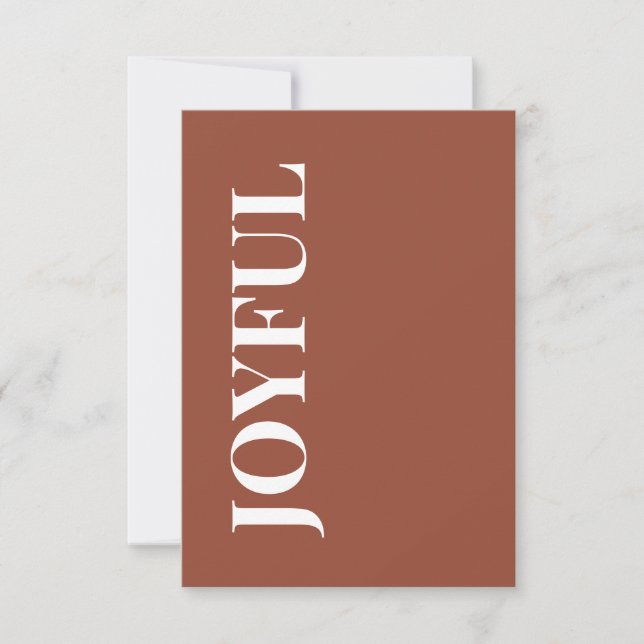Minimal GLAD | Terrakotta Julhälsning Kort (Framsida)