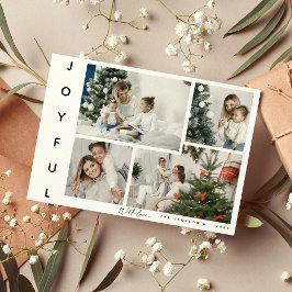 Minimal GLADJUL Jul Fotokollage Julkort