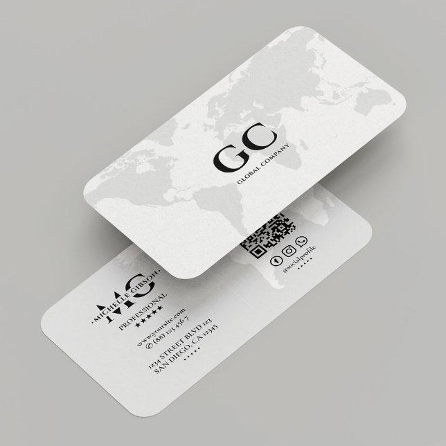 Minimal Global Professionell World Company White Visitkort (Minimal Global Professional World Company White Business Card
☆★
☆★
☆★
☆★
☆★
(35665)
 | 
)