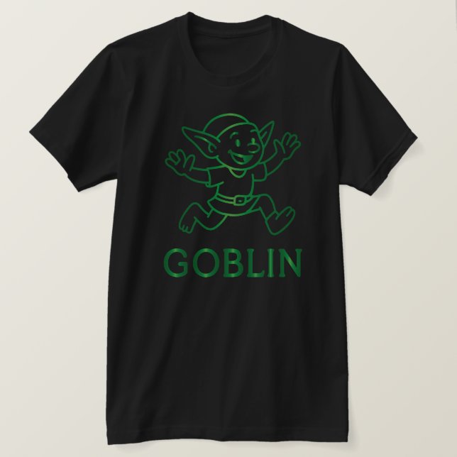 Minimal Goblin Line Art T-Shirt | BLACK ENDAST (Design framsida)
