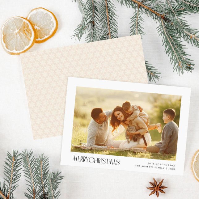 minimal god jul-fotohälsningskort julkort (Skapare uppladdad)