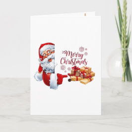 Minimal Golden Christmas Tree Card | Elegant Holid Kort