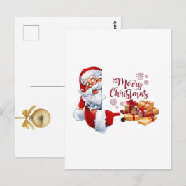 Minimal Golden Christmas Tree Card | Elegant Holid Vykort