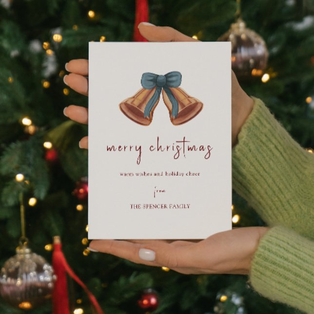 Minimal Golden-julband Julkort (Skapare uppladdad)