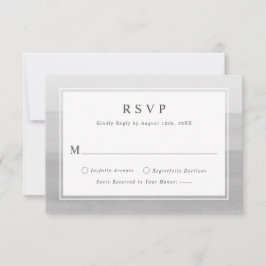 Minimal grå akvarell Ombre bröllop RSVP-kort OSA Kort