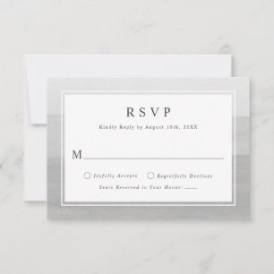 Minimal grå akvarell Ombre bröllop RSVP-kort OSA Kort