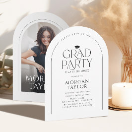 Minimal graciös Elegance Arch Studenten Inbjudningar
