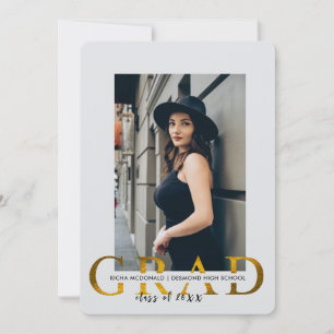 Minimal Grad Inbjudan - Foto Fest Inbjudan