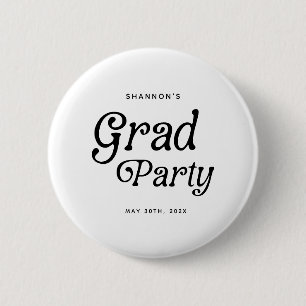 Minimal Grad Party Retro Studenten Knapp
