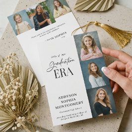 Minimal Graduation Era Then & Now Photos Grad Inbjudningar