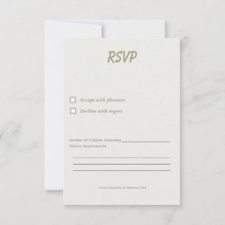Minimal Graduation RSVP Card Template Tack Kort