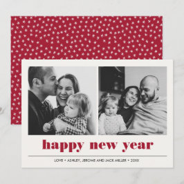 Minimal grafik | Gott nytt år collage 2 Photo Kort