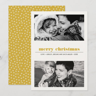 Minimal grafik Gult God jul 2 Foto Kort