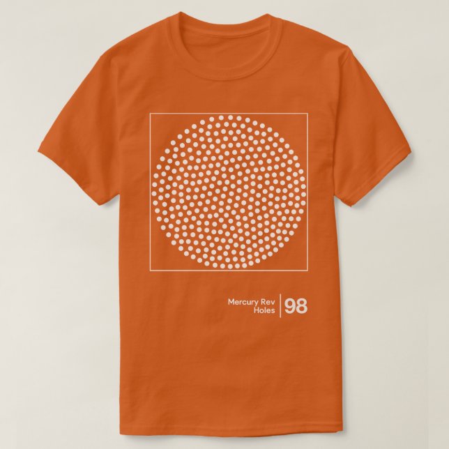 Minimal grafiklösning för kvicksilverfärgad Hål T Shirt (Design framsida)