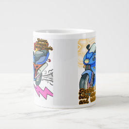 Minimal grafisk cykelkonst jumbo mugg