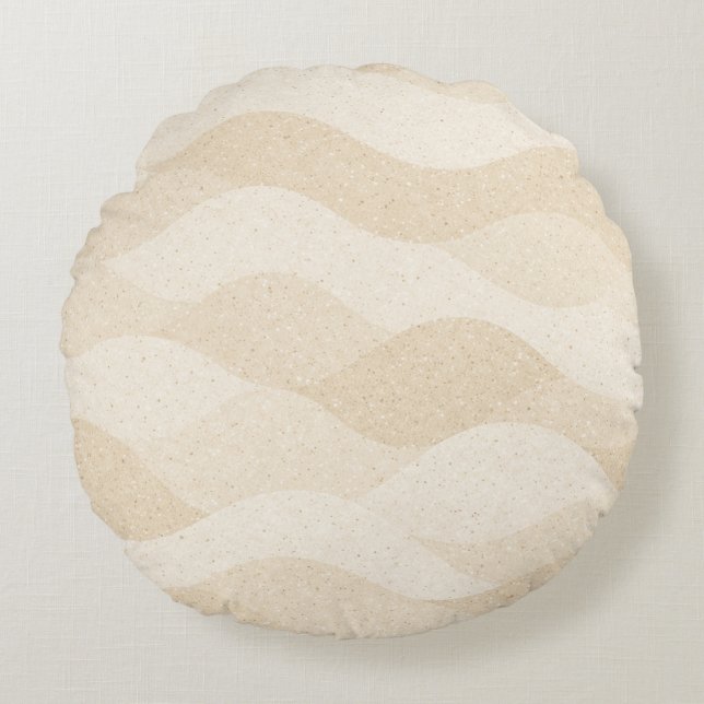 Minimal Grain Texture ,Soft, Neutral pattern Rund Kudde (Framsidan)