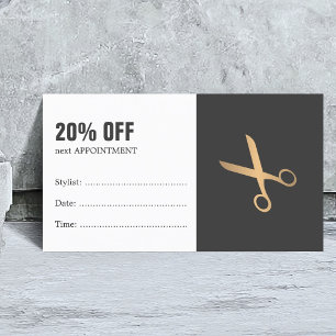 Minimal Grått Faux Guld Hair Möte kupong