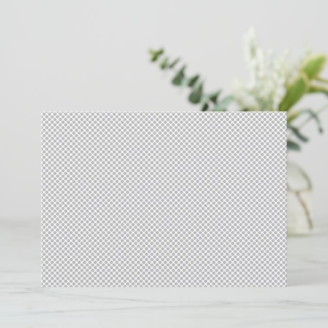 Minimal Grått Polka Dot Mönster Spara Datumet (Stående Fram)