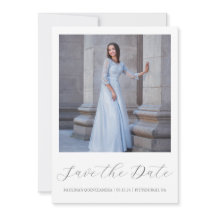 Minimal Grått Quinceanera Simple Calligraphy Photo