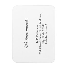 minimal grått som vi har flyttat lägga till namn a magnet