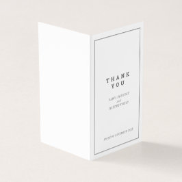 Minimal grått vit bröllop, tack som du vill ha kort